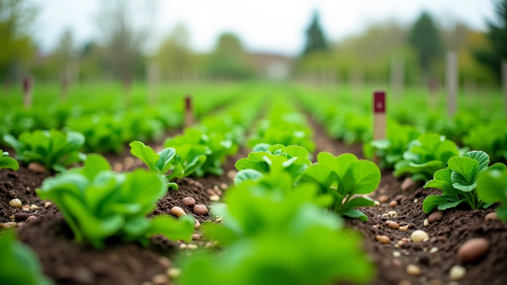 Seasonal vegetable garden in spring